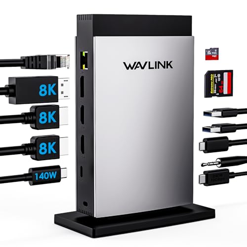 WAVLINK USB-Cドッキングステーション 11-in-1、最大3画面対応 Amazon | WAVLINK11-in-1 USB-Cドッキングステーション、3画面